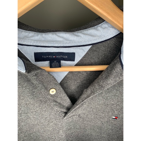 Tommy Hilfiger Grey Long Sleeve Polo - Picture 4 of 5